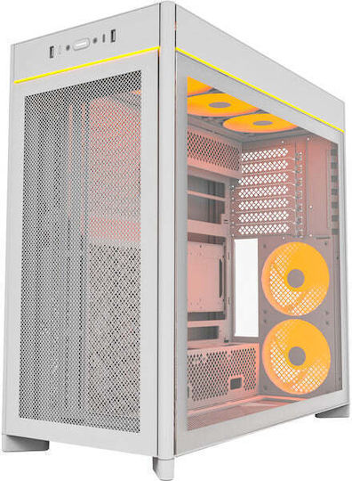 Montech HS01 PRO Gaming Midi Tower Κουτί Υπολογιστή με RGB Φωτισμό Λευκό - Image 4