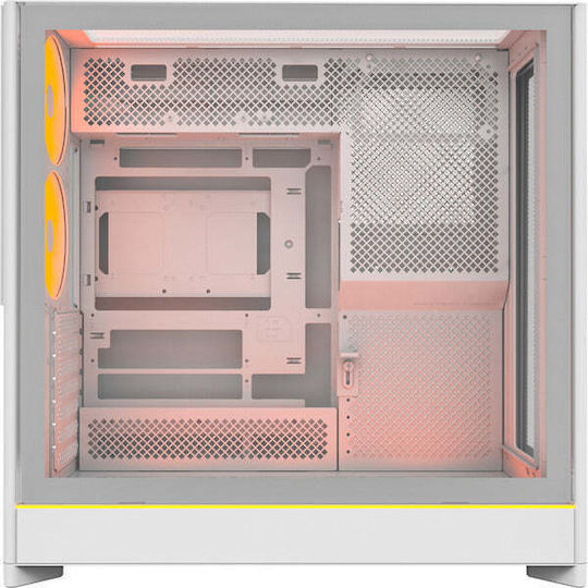 Montech HS01 PRO Gaming Midi Tower Κουτί Υπολογιστή με RGB Φωτισμό Λευκό - Image 5