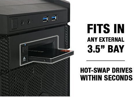Icy Dock flexiDOCK 2.5 Inch SSD Dock Trayless Hot-Swap SATA/SAS Mobile Rack for Ext 3.5 Inch Bay Μαύρο (MB521SP-B) - Image 4