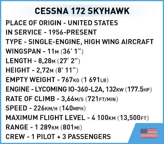 Cobi Τουβλάκια Cessna 172 Skyhawk για 7+ Ετών 160τμχ COBI-26620 - Image 5
