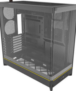 Montech HS02 Gaming Midi Tower Κουτί Υπολογιστή με Πλαϊνό Παράθυρο Μαύρο
