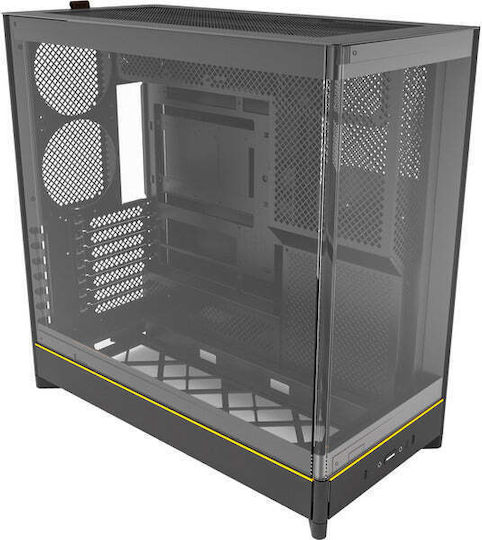 Montech HS02 Gaming Midi Tower Κουτί Υπολογιστή με Πλαϊνό Παράθυρο Μαύρο - Image 2
