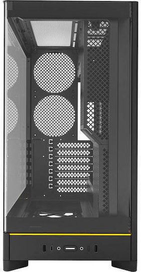 Montech HS02 Gaming Midi Tower Κουτί Υπολογιστή με Πλαϊνό Παράθυρο Μαύρο - Image 3