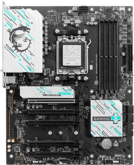 MSI B840M Gaming Plus WIFI6E Motherboard Micro ATX με AMD AM5 Socket 7E77-003R - Image 2