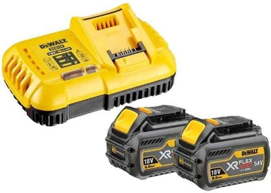 Dewalt Σετ 2 Μπαταριών Εργαλείου Λιθίου 18V Χωρητικότητας 6Ah με Φορτιστή DCB118T2 Flexvolt - Image 4