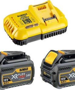 Dewalt Σετ 2 Μπαταριών Εργαλείου Λιθίου 18V Χωρητικότητας 6Ah με Φορτιστή DCB118T2 Flexvolt
