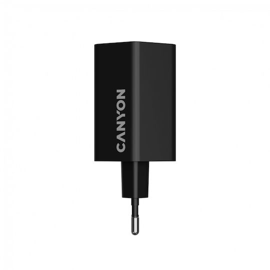 Canyon Φορτιστής Χωρίς Καλώδιο GaN με Θύρα USB-A και 2 Θύρες USB-C 65W Power Delivery Μαύρος (Hexagon 65) - Image 4