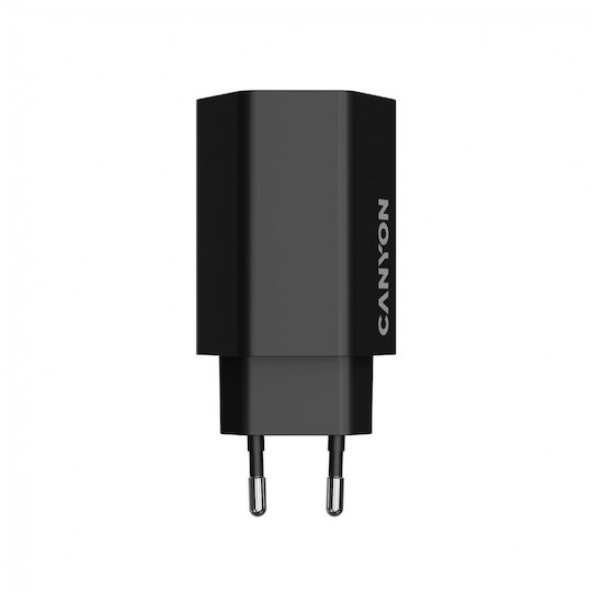 Canyon Φορτιστής Χωρίς Καλώδιο GaN με Θύρα USB-A και 2 Θύρες USB-C 65W Power Delivery Μαύρος (Hexagon 65) - Image 2
