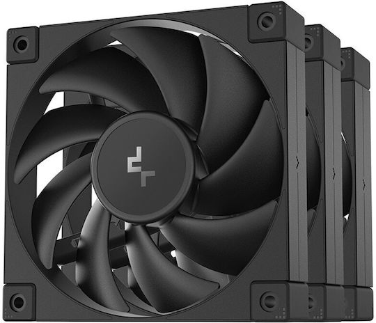 Deepcool Fd12 Case Fan 120mm με Σύνδεση 4-Pin PWM 3τμχ