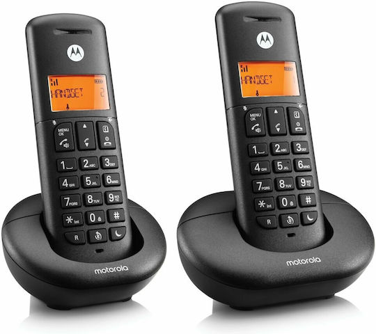 Motorola E202 Ασύρματο Τηλέφωνο Duo Μαύρο - Image 2