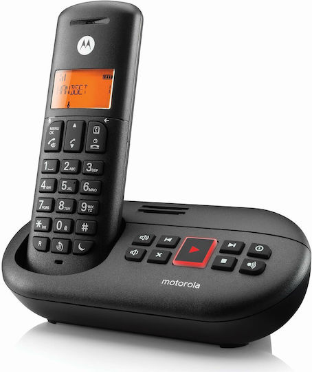 Motorola E211 Ασύρματο Τηλέφωνο Μαύρο - Image 4