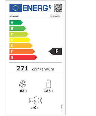 Gorenje Ψυγειοκαταψύκτης 246lt NoFrost Υ177.2xΠ54xΒ54εκ. Λευκός NRKI418EP1 - Image 6