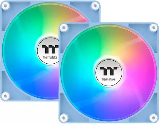 Thermaltake CT120 Case Fan με ARGB Φωτισμό και Σύνδεση 4-Pin PWM 2τμχ Μπλε - Image 2