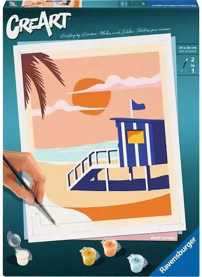 Ravensburger Creart Paint By Numbers Adults Beach Cabin - Image 2