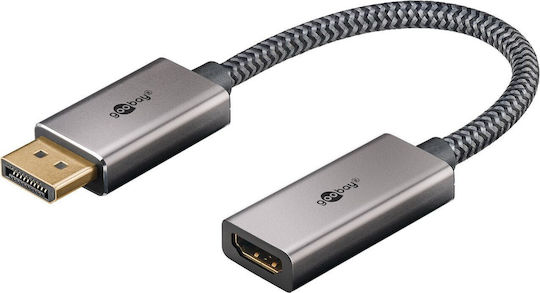 Goobay Μετατροπέας DisplayPort female σε HDMI female Χρυσό 1τμχ 75272