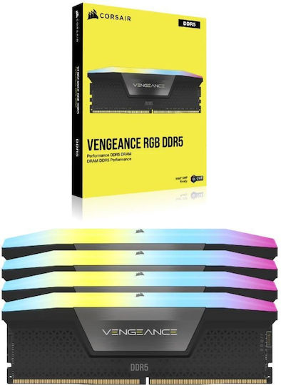 Corsair Vengeance RGB DDR5 64GB RAM με 4x16GB Modules και Ταχύτητα 6600 για Desktop CMH64GX5M4B6600C32 - Image 5