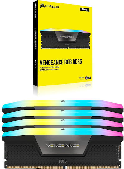 Corsair Vengeance RGB XMP DDR5 128GB RAM με 4x32GB Modules και Ταχύτητα 5600 για Desktop CMH128GX5M4B5600C40 - Image 8