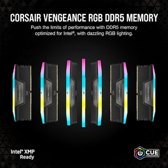 Corsair Vengeance RGB XMP DDR5 128GB RAM με 4x32GB Modules και Ταχύτητα 5600 για Desktop CMH128GX5M4B5600C40 - Image 9