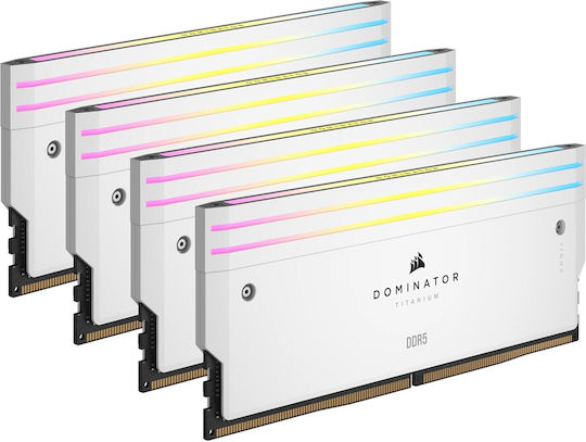 Corsair Dominator Titanium RGB XMP White DDR5 64GB RAM με 4x16GB Modules και Ταχύτητα 6000 για Desktop CMP64GX5M4B6000C36W - Image 5