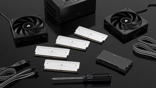Corsair Dominator Titanium RGB XMP White DDR5 64GB RAM με 4x16GB Modules και Ταχύτητα 6000 για Desktop CMP64GX5M4B6000C36W - Image 6
