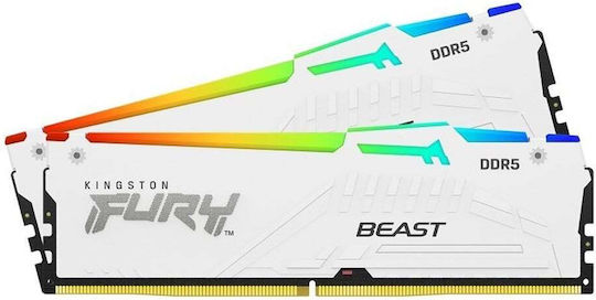 Kingston Fury Beast RGB DDR5 32GB RAM με 2x16GB Modules και Ταχύτητα 5600 για Desktop KF556C36BWEAK2-32 - Image 4