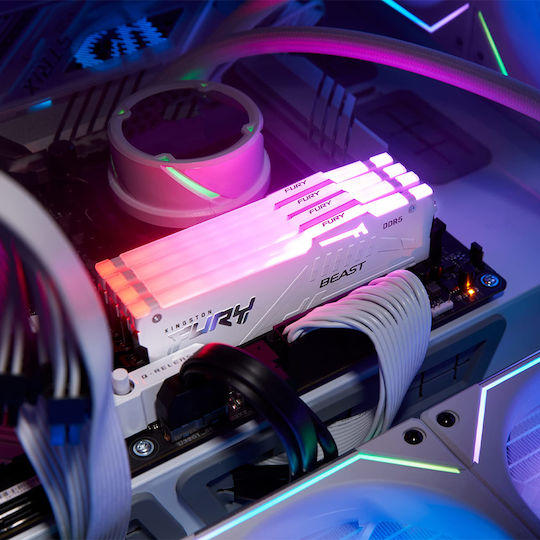 Kingston Fury Beast RGB DDR5 32GB RAM με 2x16GB Modules και Ταχύτητα 5600 για Desktop KF556C36BWEAK2-32 - Image 5