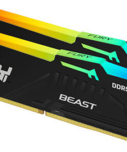 Kingston Fury Beast RGB DDR5 64GB RAM με 2x32GB Modules και Ταχύτητα 6400 για Desktop KF564C32BBEAK2-64