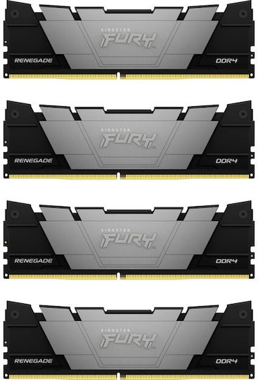 Kingston Fury Renegade DDR4 64GB RAM με 4x16GB Modules και Ταχύτητα 3600 για Desktop KF436C16RB12K4/64 - Image 4