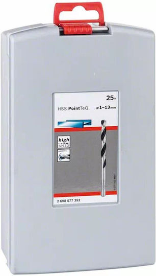 Bosch PointTeQ Σετ 25 Τρυπάνια HSS με Κυλινδρικό Στέλεχος για Μέταλλο 2608577352 - Image 4