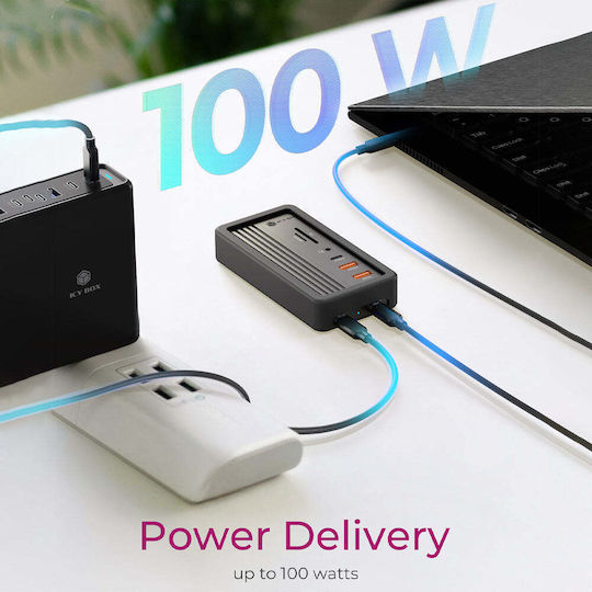 Icy Box USB-C Docking Station με HDMI 4K PD Ethernet Μαύρο (IB-DK4072M-CU31) - Image 3
