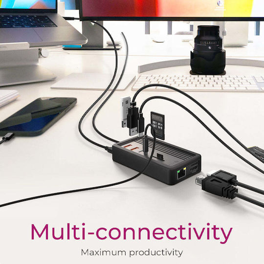 Icy Box USB-C Docking Station με HDMI 4K PD Ethernet Μαύρο (IB-DK4072M-CU31) - Image 6
