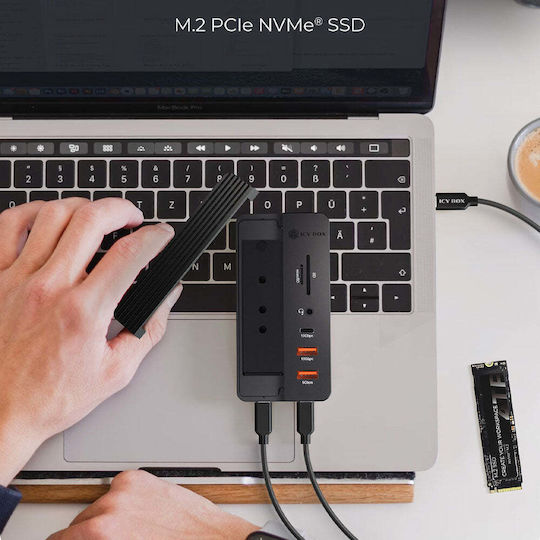 Icy Box USB-C Docking Station με HDMI 4K PD Ethernet Μαύρο (IB-DK4072M-CU31) - Image 7