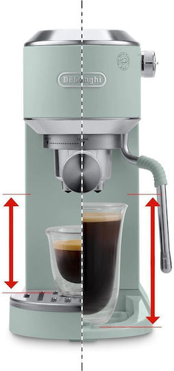 De'Longhi Dedica Duo Μηχανή Espresso 1450W Πίεσης 15bar Πράσινη - Image 5