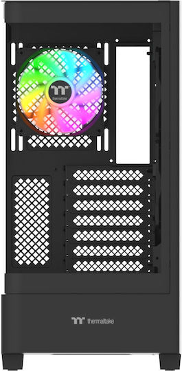 Thermaltake View 290 TG Gaming Micro Tower Κουτί Υπολογιστή με Πλαϊνό Παράθυρο και RGB Φωτισμό Μαύρο - Image 2