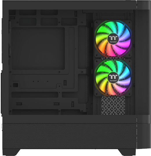 Thermaltake View 290 TG Gaming Micro Tower Κουτί Υπολογιστή με Πλαϊνό Παράθυρο και RGB Φωτισμό Μαύρο - Image 3