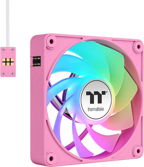 Thermaltake CT120 EX Reverse Case Fan με ARGB Φωτισμό και Σύνδεση 3-Pin / 4-Pin PWM 3τμχ Ροζ - Image 4