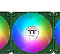 Thermaltake CT120 EX Case Fan με ARGB Φωτισμό και Σύνδεση 4-Pin PWM 3τμχ Racing Green