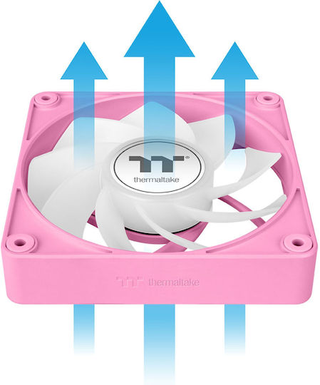 Thermaltake CT120 EX Reverse Case Fan με ARGB Φωτισμό και Σύνδεση 3-Pin / 4-Pin PWM 3τμχ Ροζ - Image 7