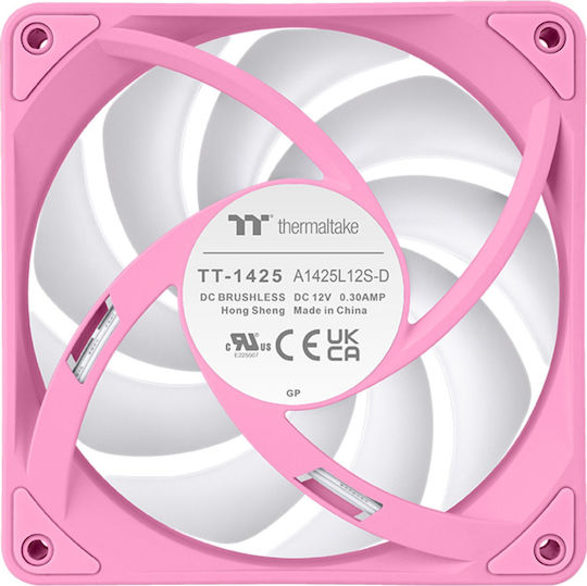 Thermaltake CT140 EX Reverse Case Fan με ARGB Φωτισμό και Σύνδεση 3-Pin / 4-Pin PWM 3τμχ Ροζ - Image 5