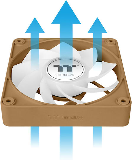 Thermaltake CT140 EX Reverse Case Fan με ARGB Φωτισμό και Σύνδεση 3-Pin / 4-Pin PWM 3τμχ Gravel Sand - Image 7