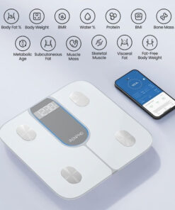 Alternative view of Renpho Elis 1c Smart Ζυγαριά 200kg με Λιπομετρητή & Bluetooth Λευκή