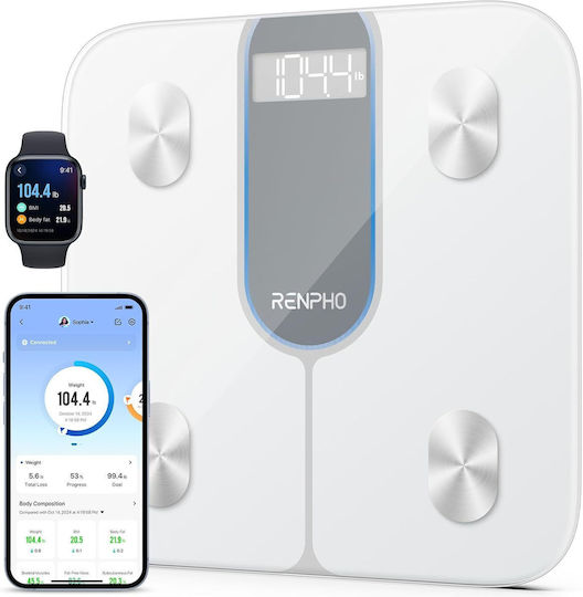 Renpho Elis 1c Smart Ζυγαριά 200kg με Λιπομετρητή & Bluetooth Λευκή - Image 6