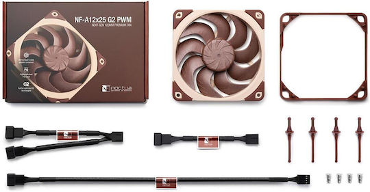 Noctua NF-A12x25 G2 Case Fan 120mm με Σύνδεση 4-Pin PWM Καφέ - Image 3