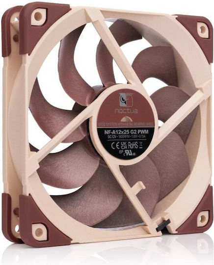 Noctua NF-A12x25 G2 Case Fan 120mm με Σύνδεση 4-Pin PWM Καφέ - Image 4
