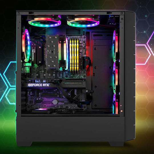 Sharkoon HEX Gaming Midi Tower Κουτί Υπολογιστή με Πλαϊνό Παράθυρο και RGB Φωτισμό Μαύρο - Image 8
