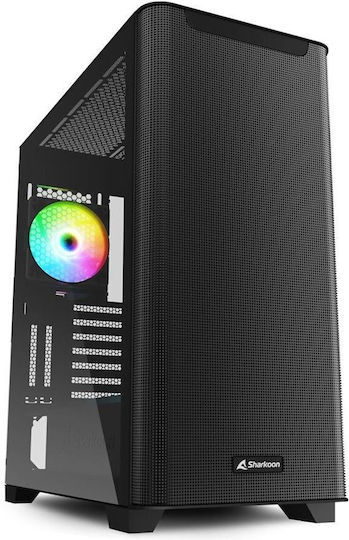 Sharkoon HEX Gaming Midi Tower Κουτί Υπολογιστή με Πλαϊνό Παράθυρο και RGB Φωτισμό Μαύρο - Image 7