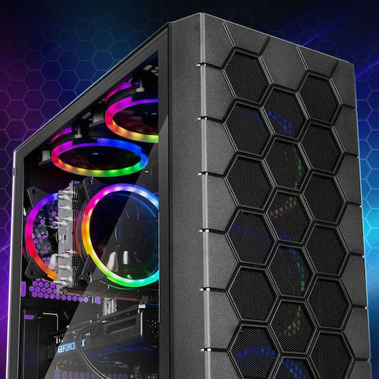 Sharkoon HEX Gaming Midi Tower Κουτί Υπολογιστή με Πλαϊνό Παράθυρο και RGB Φωτισμό Μαύρο - Image 9