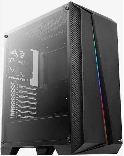 Aerocool Cylon Pro Tempered Glass Gaming Midi Tower Κουτί Υπολογιστή με Πλαϊνό Παράθυρο και RGB Φωτισμό Λευκό - Image 6