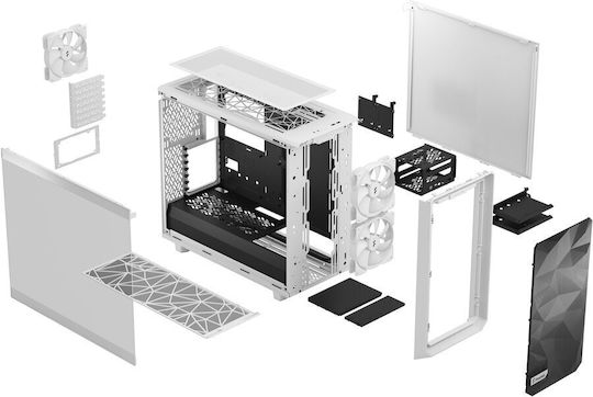 Fractal Design Meshify 2 Lite Midi Tower Κουτί Υπολογιστή με Πλαϊνό Παράθυρο White TG Clear Tint - Image 7