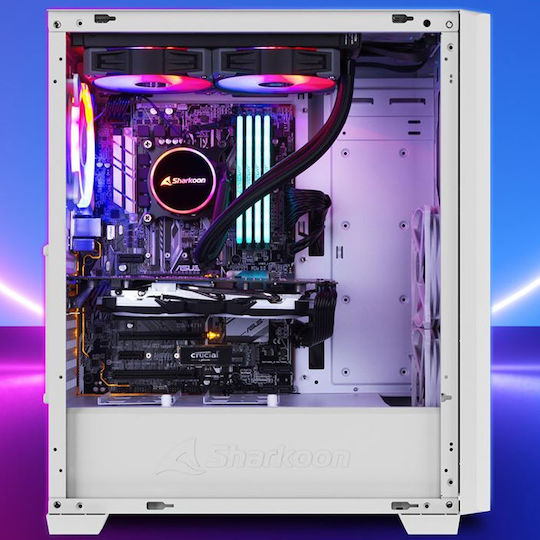 Sharkoon VS9 RGB Midi Tower Κουτί Υπολογιστή με Πλαϊνό Παράθυρο Λευκό - Image 9